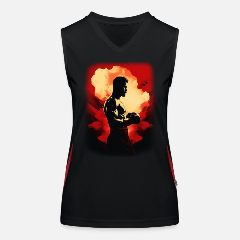 Boxe Débardeur respirant contrasté Femme