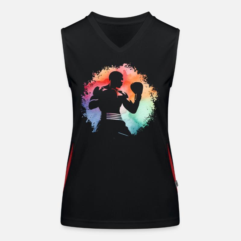 Boxe Débardeur respirant contrasté Femme