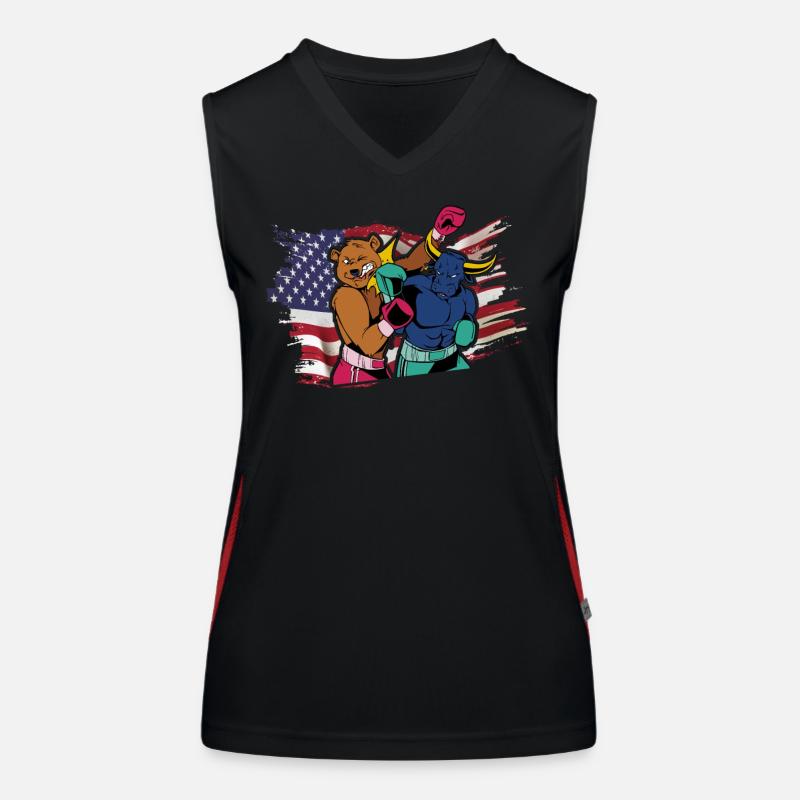 Boxen USA Funktionelles Kontrast-Tank Top für Frauen