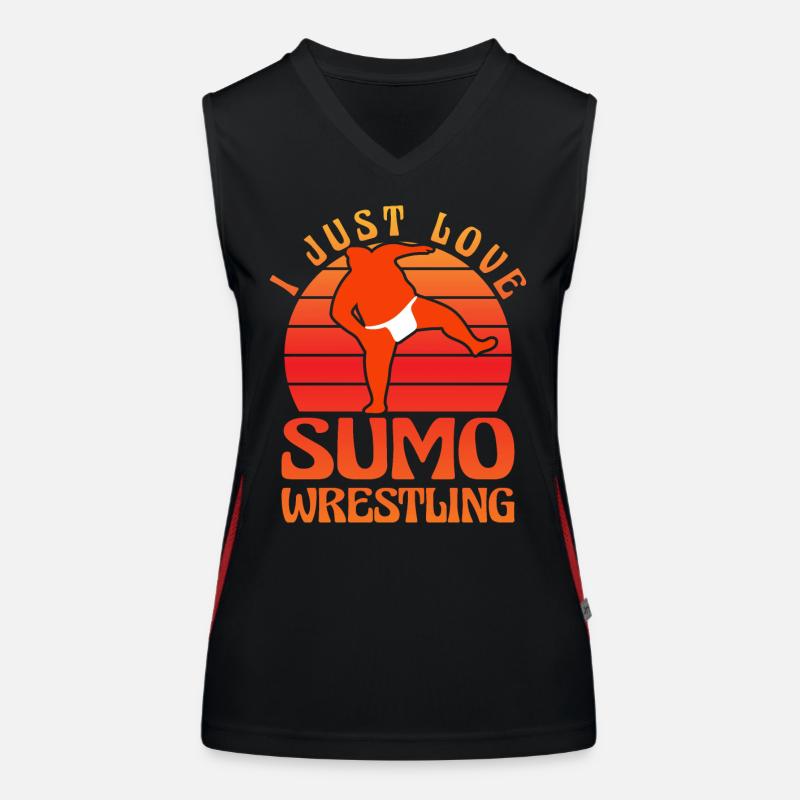 Ich liebe Sumo-Ringen einfach Funktionelles Kontrast-Tank Top für Frauen