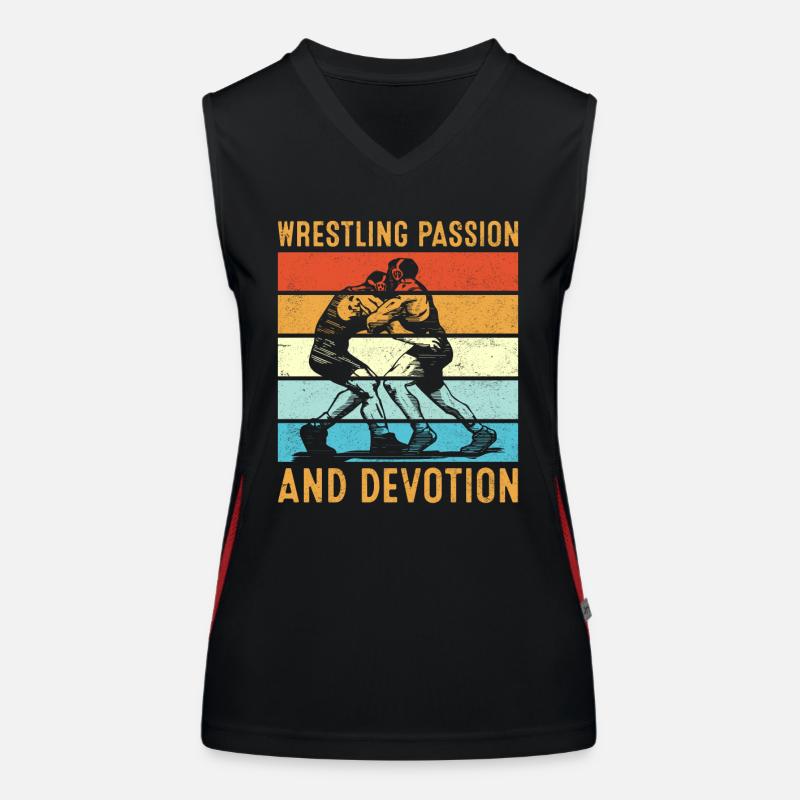 Passion et dévotion pour la lutte Débardeur respirant contrasté Femme