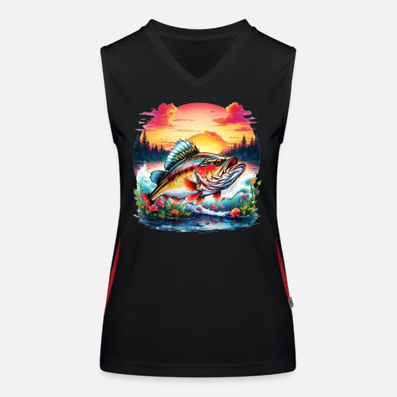 Bass Fish Women's Functional Contrast Tank Top