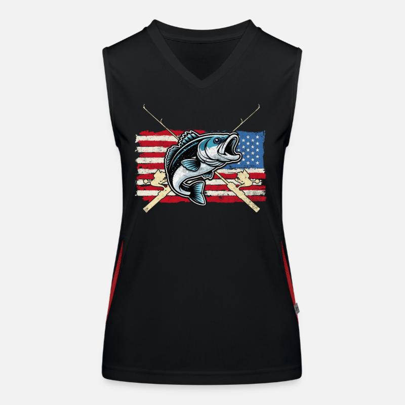 Bass Fish Women's Functional Contrast Tank Top