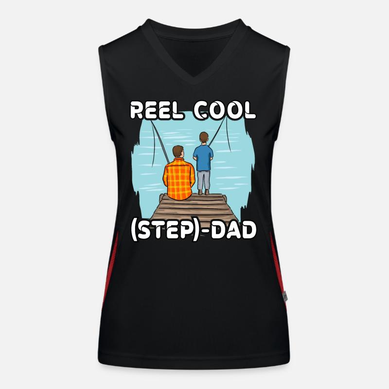 Reel Cool Step Dad Women's Functional Contrast Tank Top