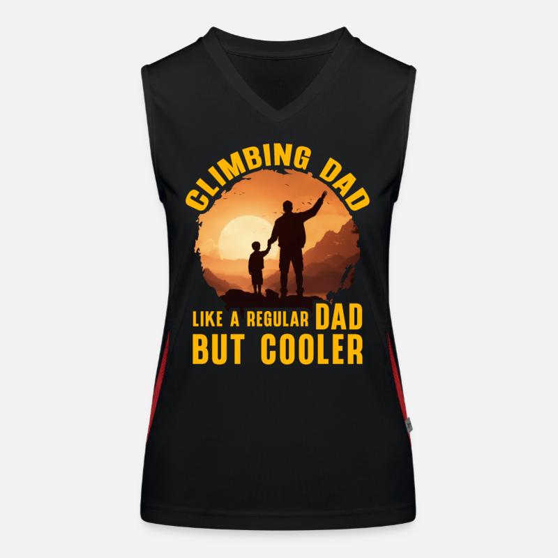 Klettern Papa wie ein normaler Papa, aber cooler Funktionelles Kontrast-Tank Top für Frauen