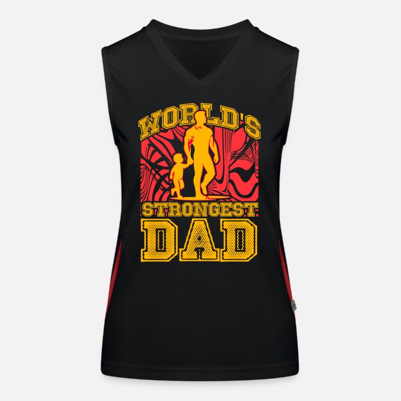 Der stärkste Vater der Welt Funktionelles Kontrast-Tank Top für Frauen