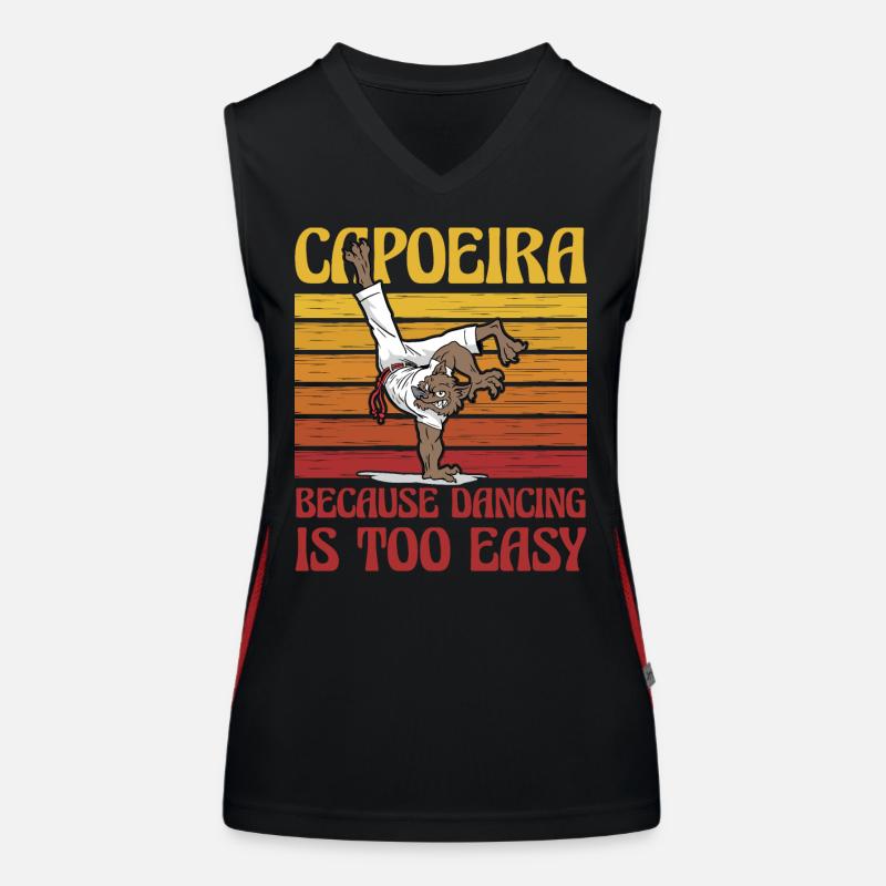 Capoeira because dancing is too easy Women's Functional Contrast Tank Top
