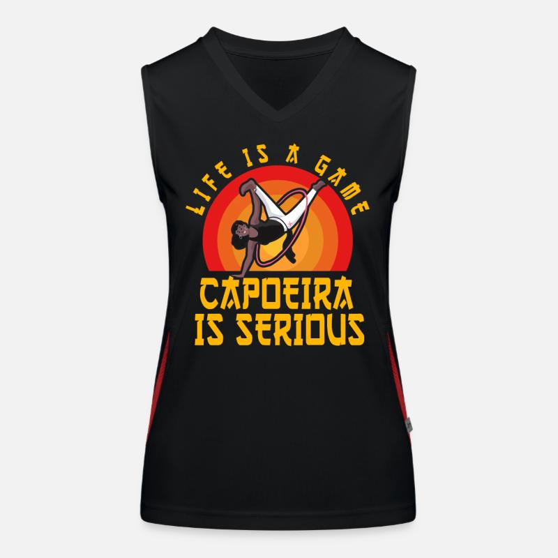 Das Leben ist ein Spiel Capoeira ist ernst Funktionelles Kontrast-Tank Top für Frauen