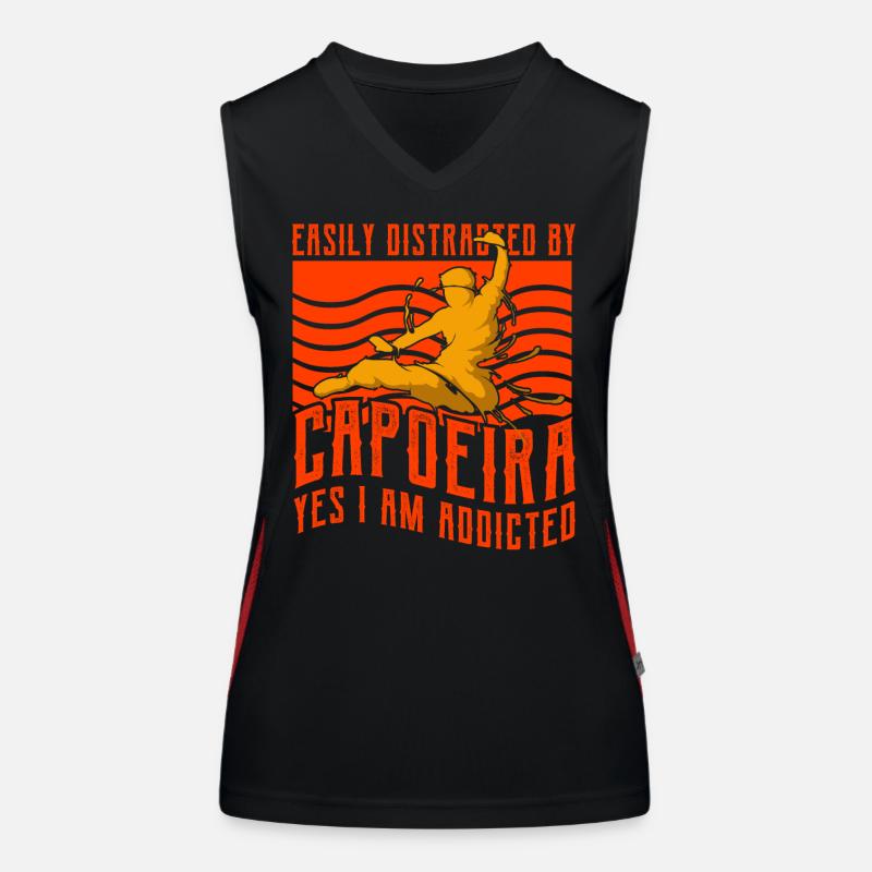 Leicht ablenkbar durch Capoeira Ja, ich bin süchtig Funktionelles Kontrast-Tank Top für Frauen