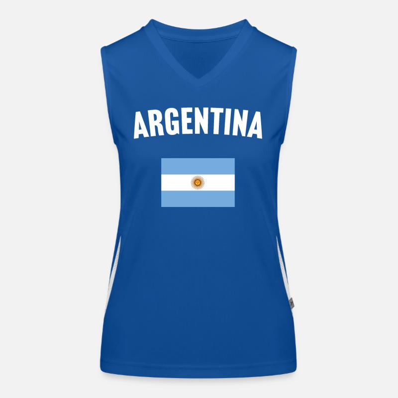 Drapeau de l’Argentine Débardeur respirant contrasté Femme