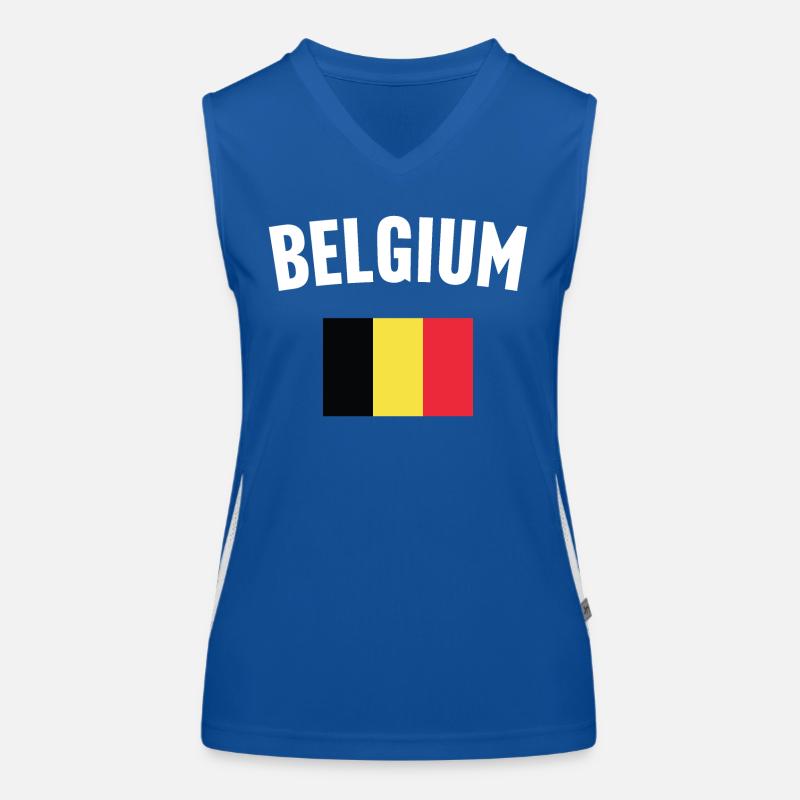 Belgium Flag Women's Functional Contrast Tank Top