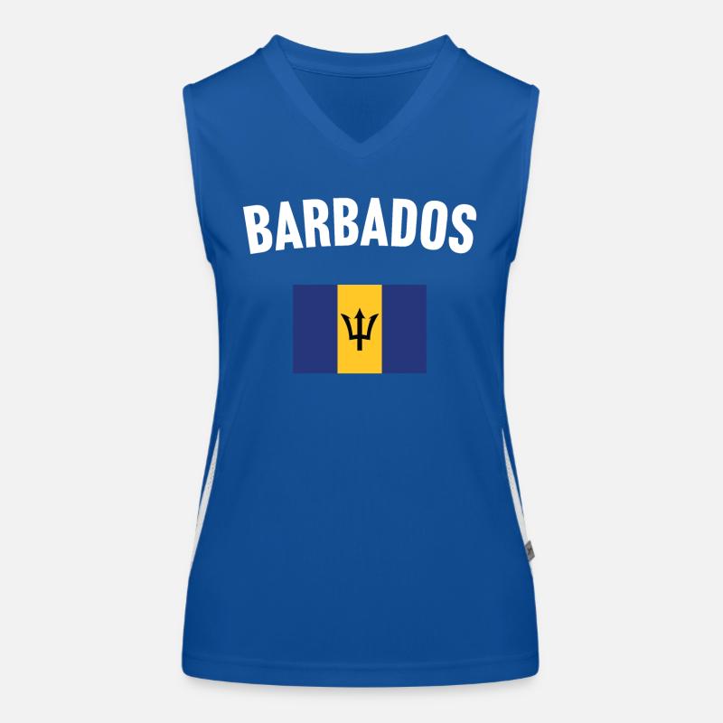Drapeau de la Barbade Débardeur respirant contrasté Femme