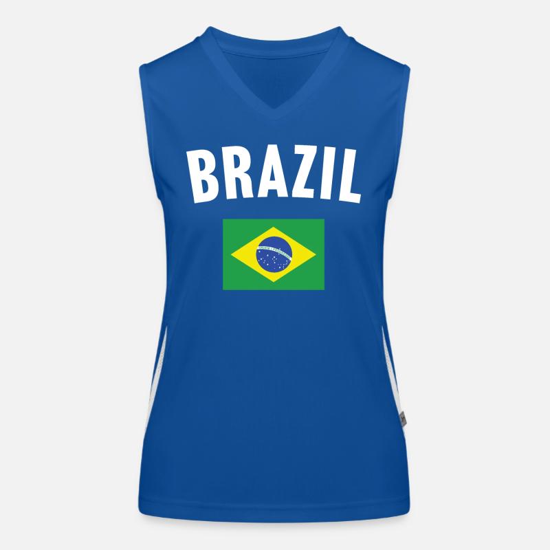 Brazil Flag Women's Functional Contrast Tank Top