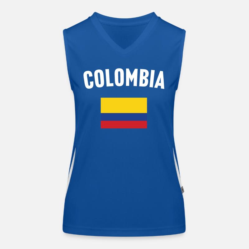 Drapeau de la Colombie Débardeur respirant contrasté Femme