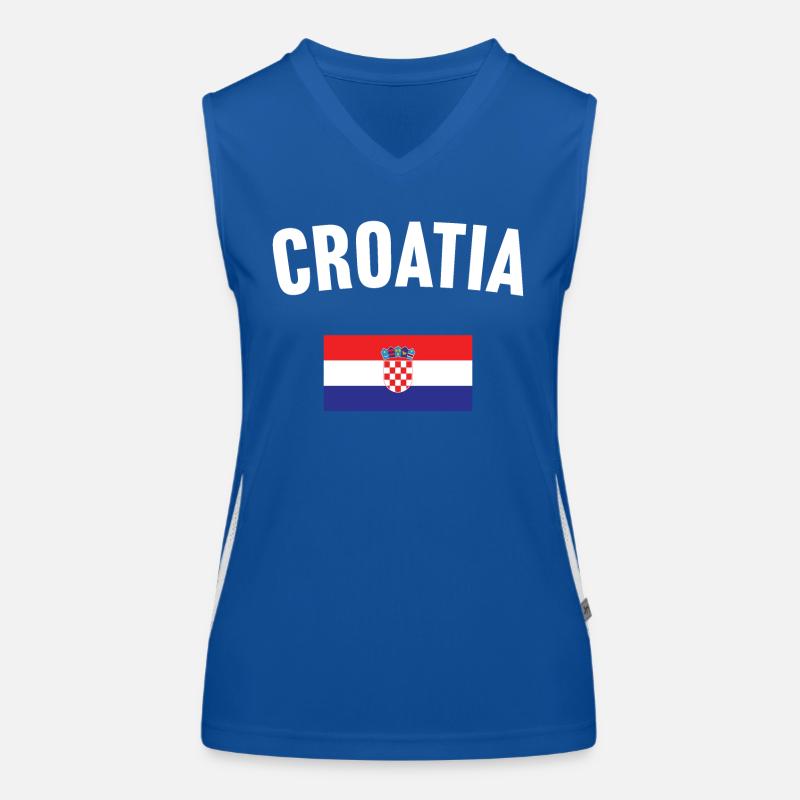 Drapeau de la Croatie Débardeur respirant contrasté Femme