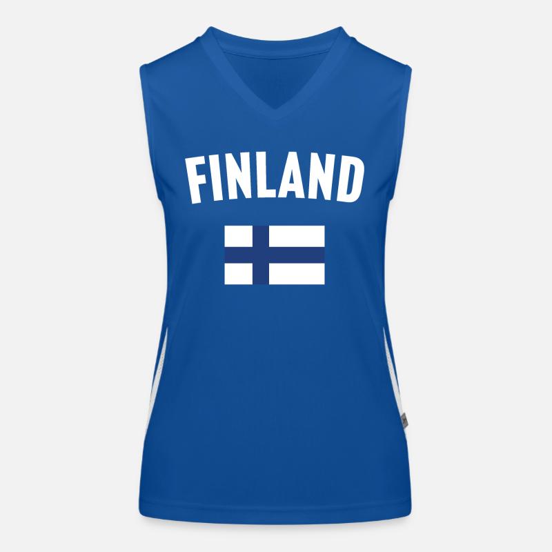 Drapeau de la Finlande Débardeur respirant contrasté Femme