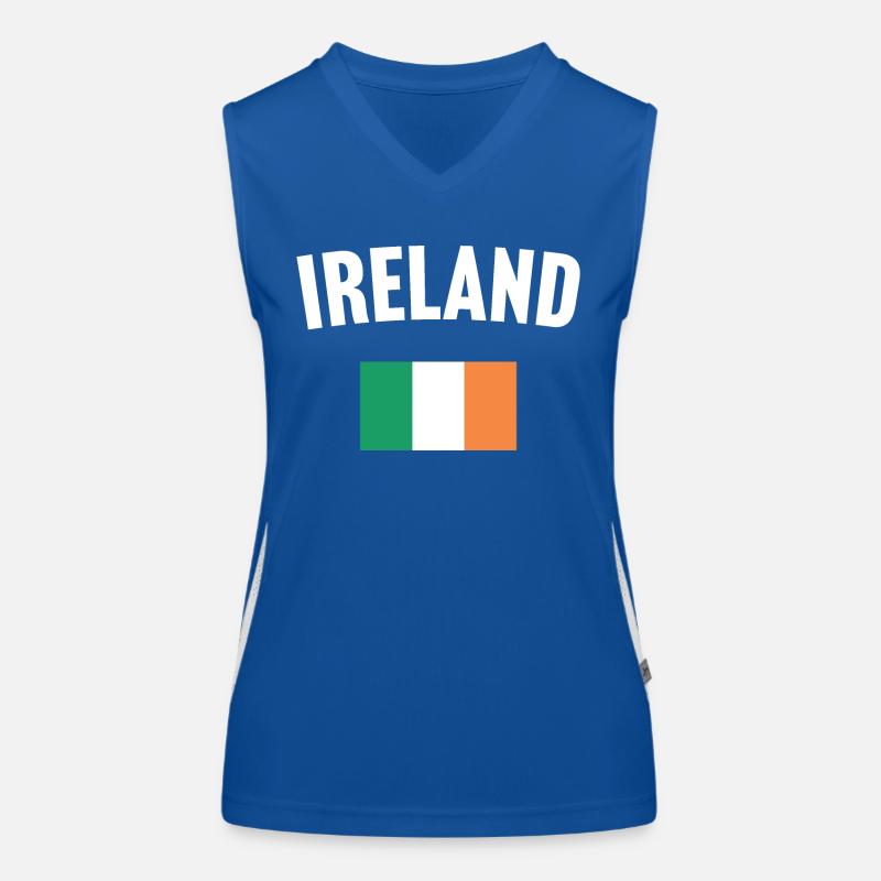 Drapeau de l’Irlande Débardeur respirant contrasté Femme