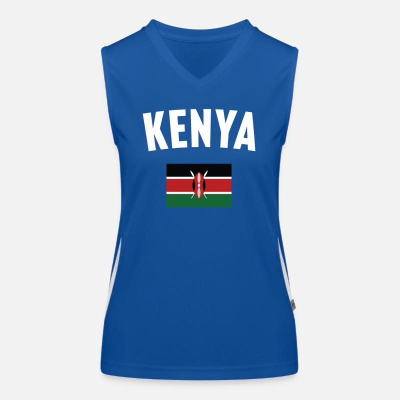 Drapeau du Kenya Débardeur respirant contrasté Femme