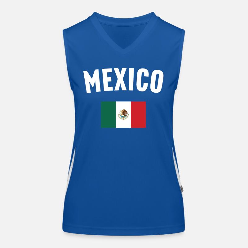Drapeau du Mexique Débardeur respirant contrasté Femme