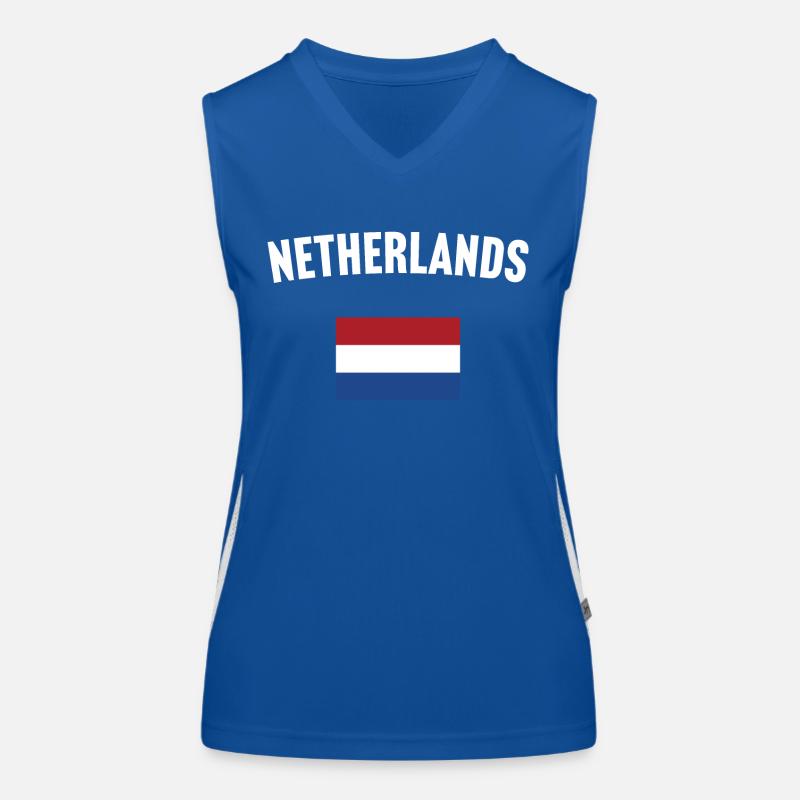 Netherlands Flag Women's Functional Contrast Tank Top