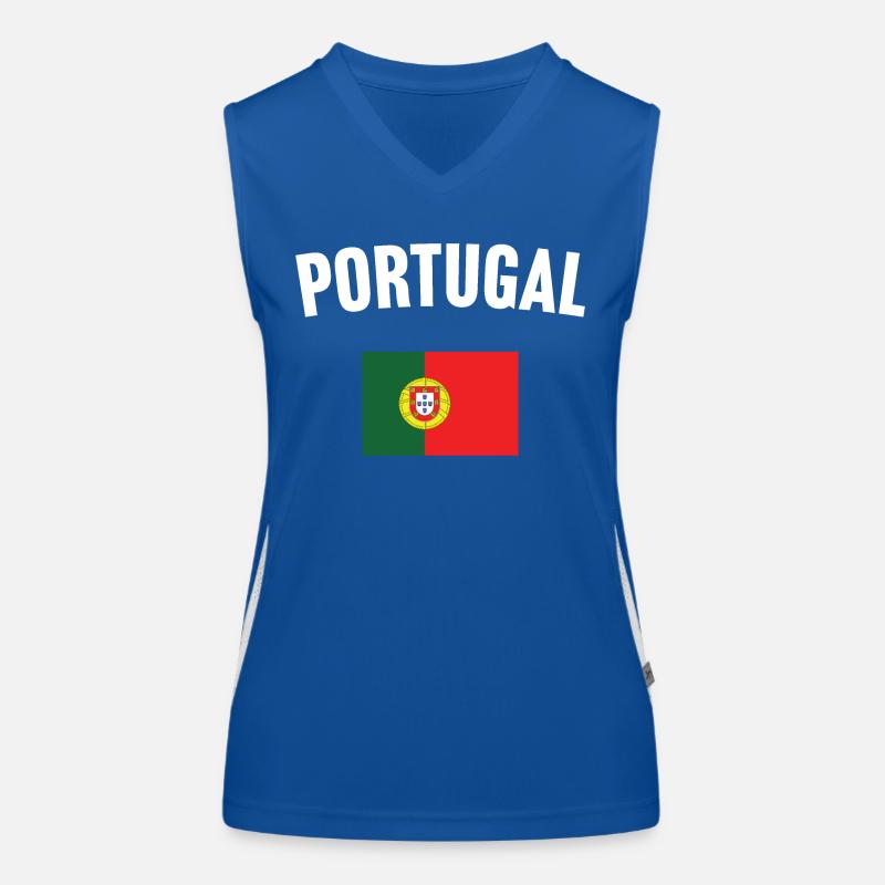 Drapeau du Portugal Débardeur respirant contrasté Femme