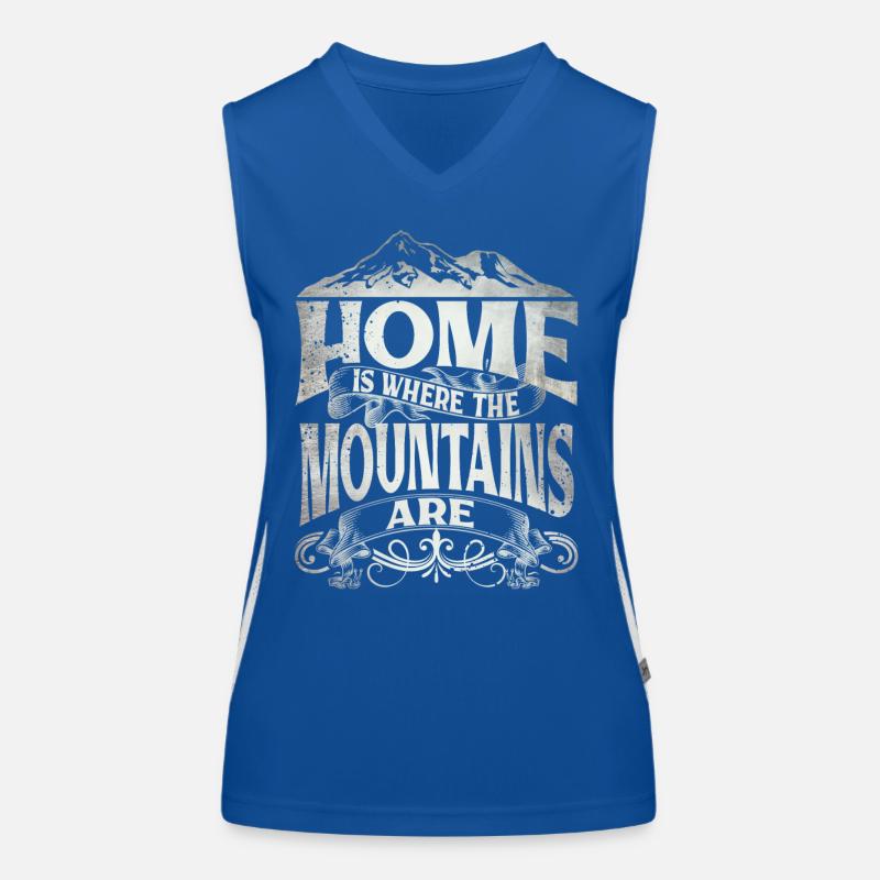 Home Is Where The Mountains Are Women's Functional Contrast Tank Top