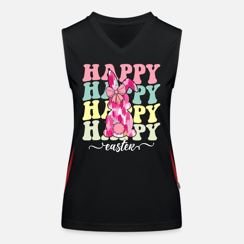Frohe Ostern Funktionelles Kontrast-Tank Top für Frauen