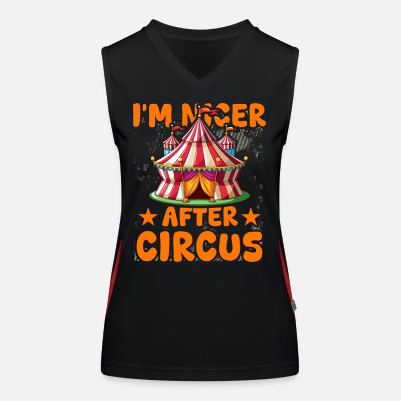 Ich bin netter nach Circus Funktionelles Kontrast-Tank Top für Frauen