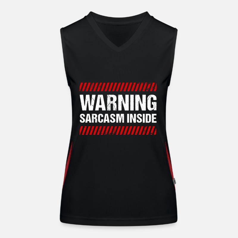 Warning Sarcasm Inside Women's Functional Contrast Tank Top