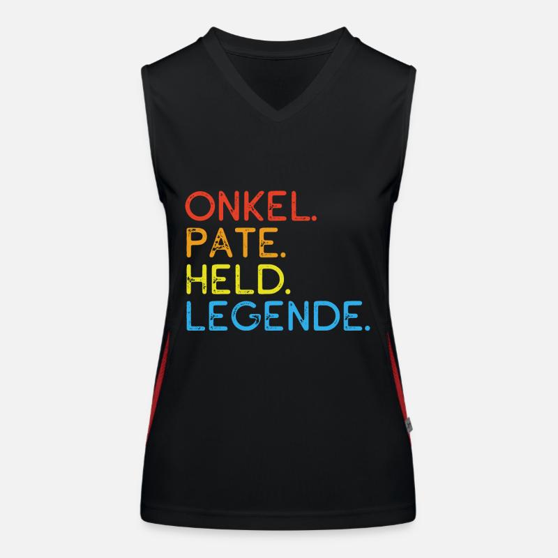 Bester Onkel - Pate - Held - Legende - Spruch Funktionelles Kontrast-Tank Top für Frauen