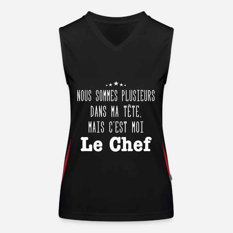 c'est moi le chef Débardeur respirant contrasté Femme