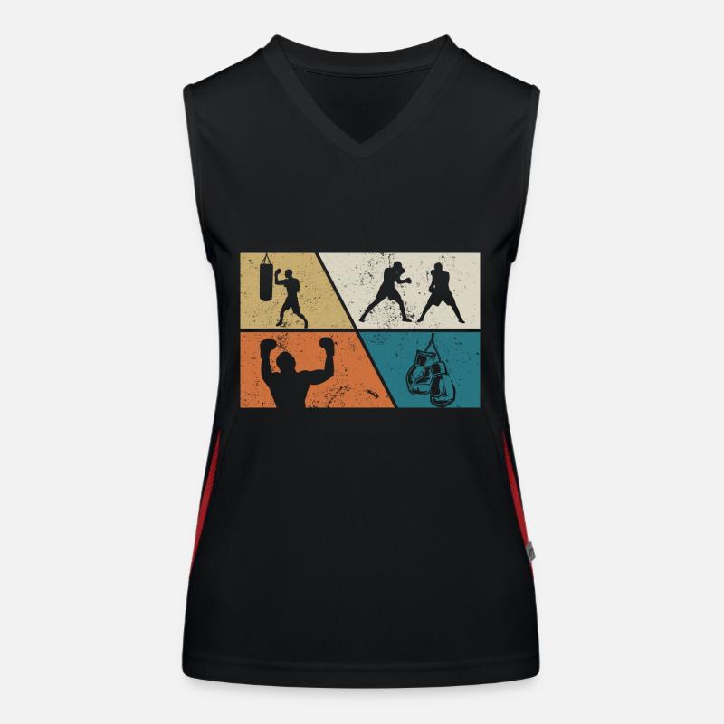 Boxe Débardeur respirant contrasté Femme