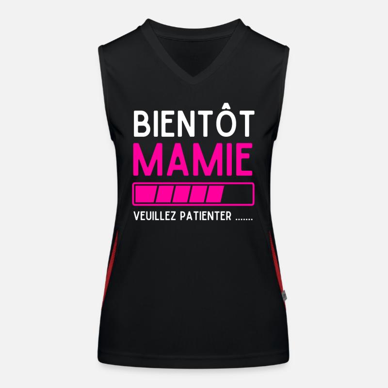 Oma bald bitte warten Funktionelles Kontrast-Tank Top für Frauen