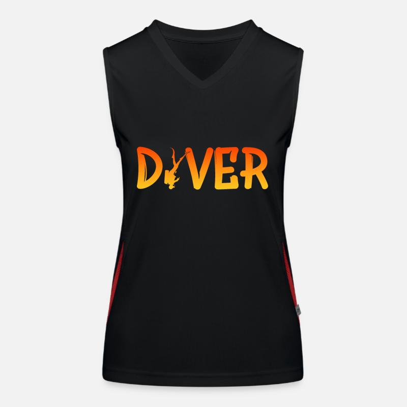 Diver Funktionelles Kontrast-Tank Top für Frauen