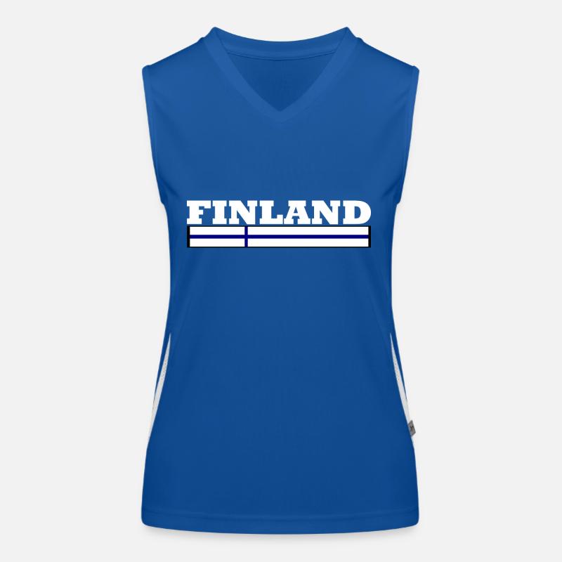 Drapeau de la Finlande Débardeur respirant contrasté Femme