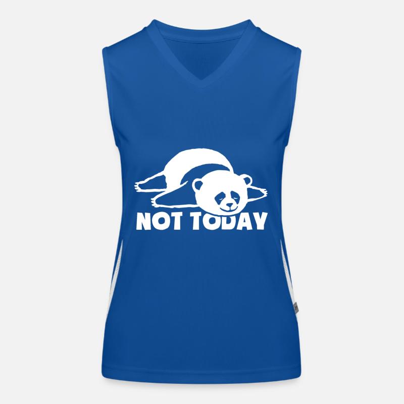 Not today - Tired and lazy - Panda Women's Functional Contrast Tank Top