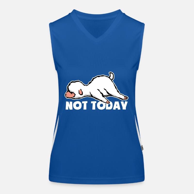Not today - Müde und faul - Lamm - Schaf Funktionelles Kontrast-Tank Top für Frauen