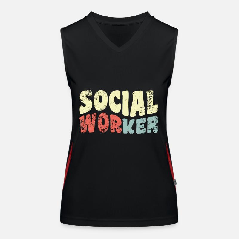 Social Work – Social Workers – Helping the Needy Women's Functional Contrast Tank Top