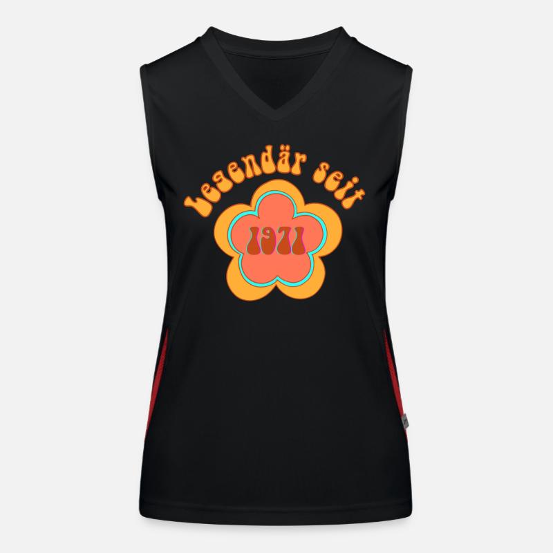 Legendär Seit 1971 Geboren Geburtstag Funktionelles Kontrast-Tank Top für Frauen