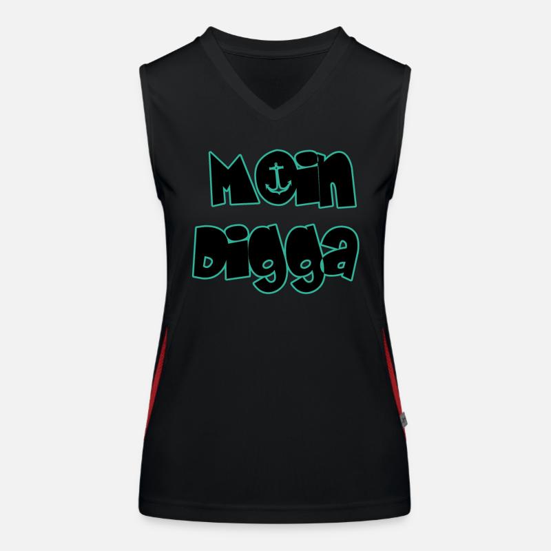 Moin Digga Funktionelles Kontrast-Tank Top für Frauen