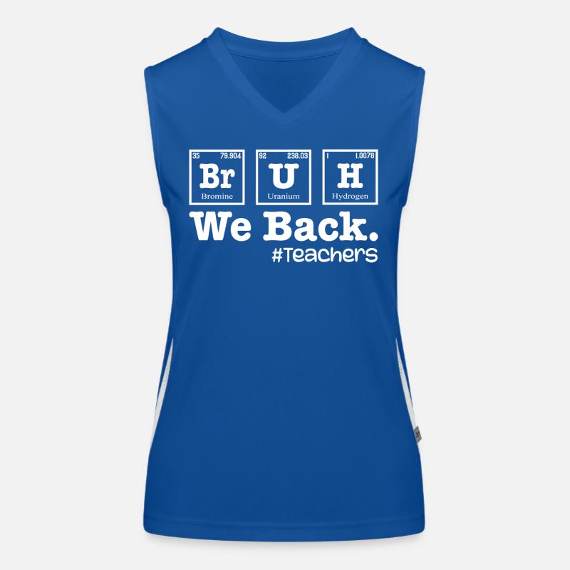 Bruh We Back To School - Table Elements Teacher Débardeur respirant contrasté Femme