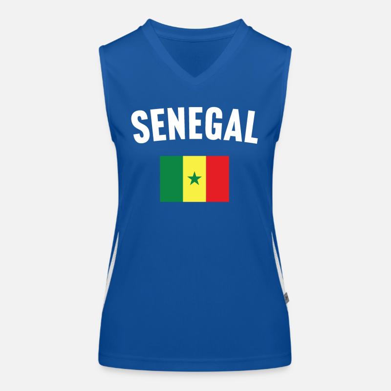 Senegal Flag Women's Functional Contrast Tank Top
