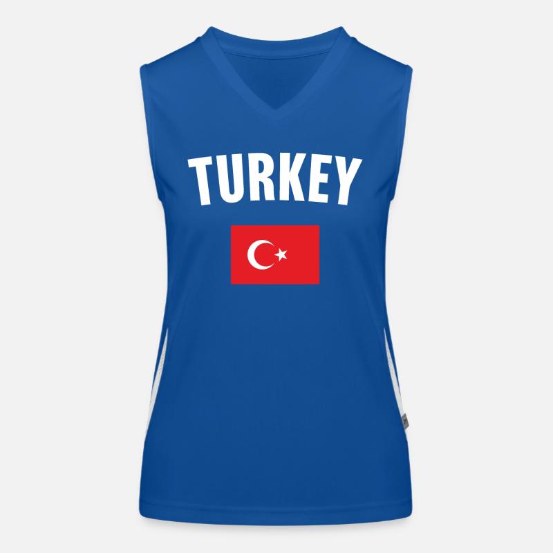 Drapeau de la Turquie Débardeur respirant contrasté Femme