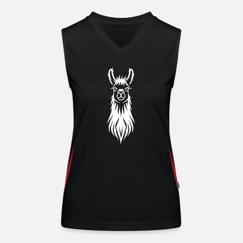 Lama - Women's Functional Contrast Tank Top - black/red