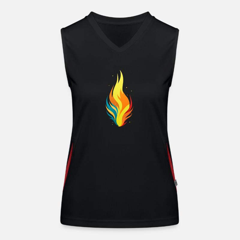 Flamme Débardeur respirant contrasté Femme