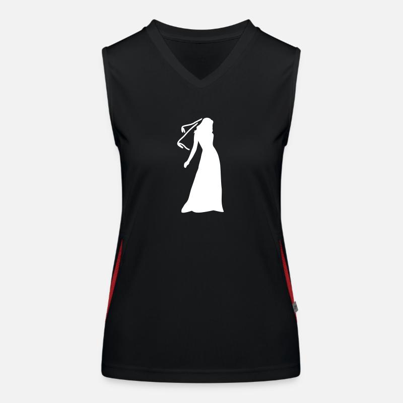 bride silhouette Women's Functional Contrast Tank Top