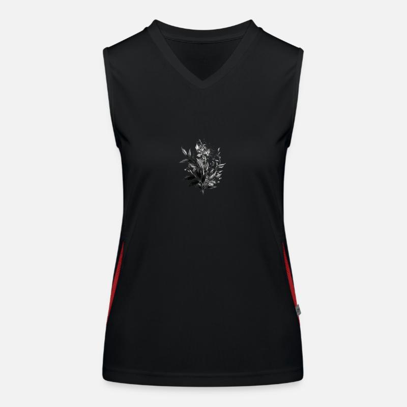 Botanische Vielfalt Funktionelles Kontrast-Tank Top für Frauen