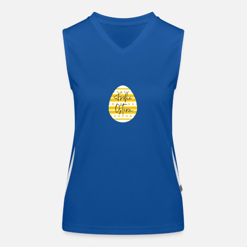 Frohe Ostern Funktionelles Kontrast-Tank Top für Frauen