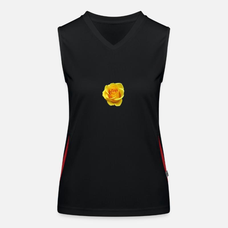 Rose jaune Débardeur respirant contrasté Femme