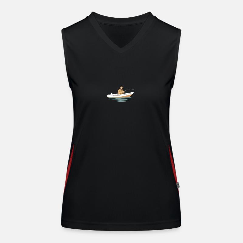 Fisherman with raincoat Women's Functional Contrast Tank Top
